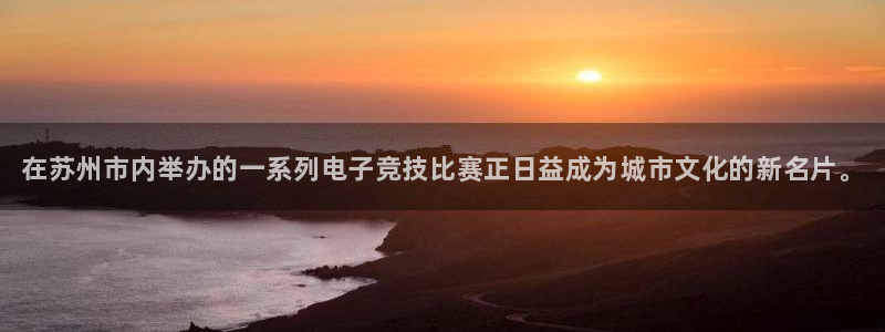 易游电竞：在苏州市内举办的一系列电子竞技比赛正日益成为城市文化的新名片。