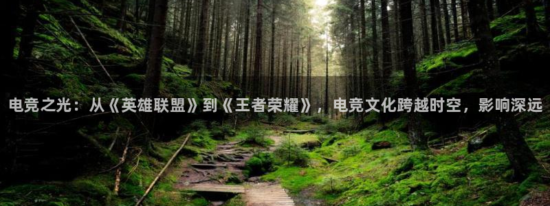 易游电竞：电竞之光：从《英雄联盟》到《王者荣耀》，电竞文化跨越时空，影响深远